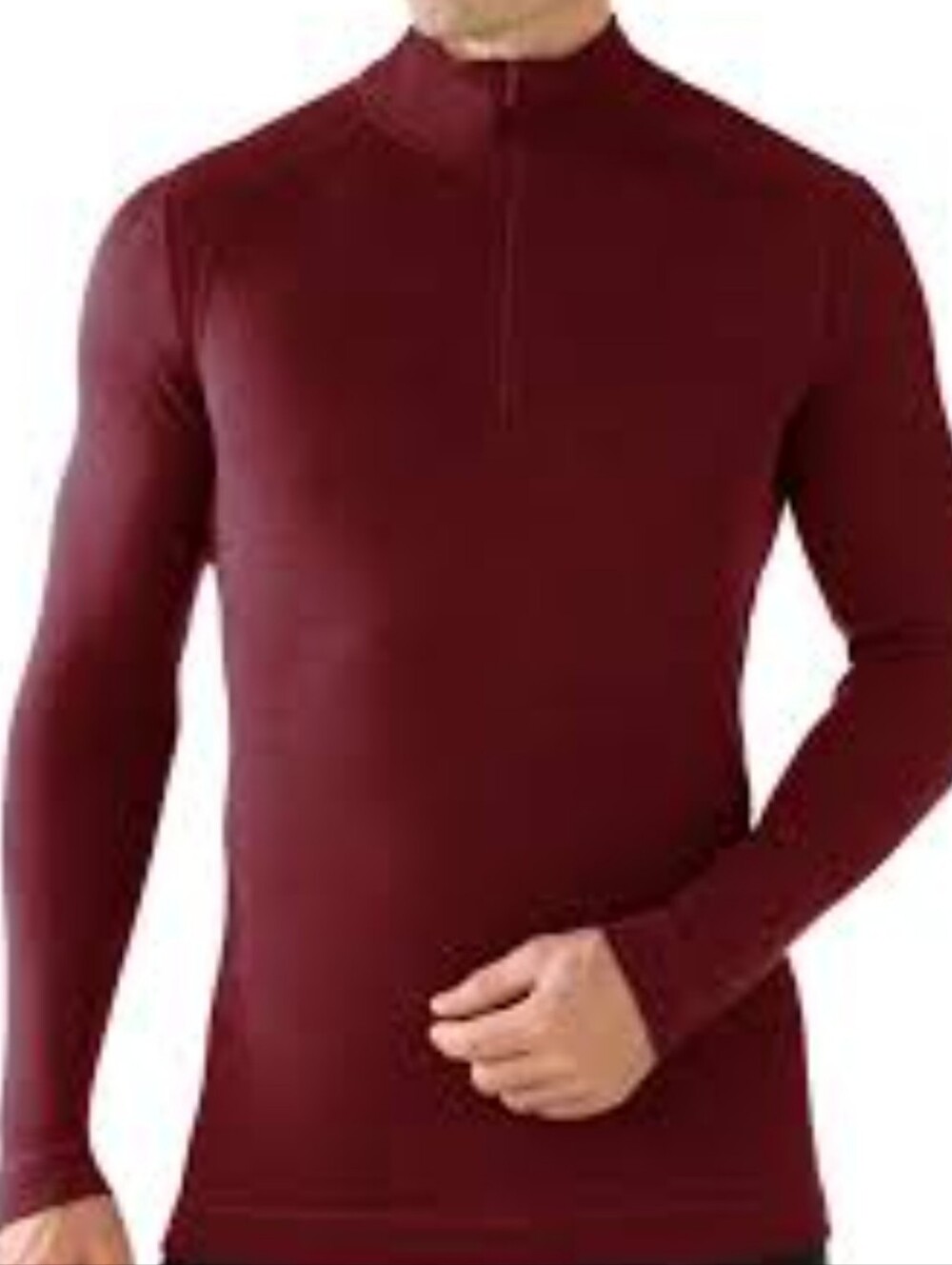🐑Smartwool Men’s Merino 150 Quarter Zip Base Layer Burgundy Size L